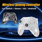 CM-619  Bluetooth Game Controller Programmable with RGB Lights for Switch / Steam Deck / PC / IOS / Android(Black)