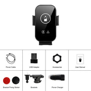 Fast Charging Retractable Recharging Cell Phone Holder With Wireless CarPlay Android Auto Function(Standard)