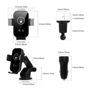 Fast Charging Retractable Recharging Cell Phone Holder With Wireless CarPlay Android Auto Function(Standard)