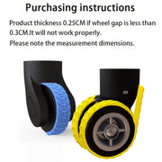 4pcs/ Set Cuttable Trolley Caster Cases Universal Wheel Silent Noise Reducing Silicone Protective Covers(Orange)