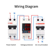 SINOTIMER SVP-718 40A Adjustable Self-resetting Intelligent Over-voltage and Under-voltage Protector 220V AC