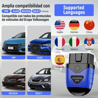 AUTOPHIX 3610 Bluetooth Car Full System Diagnostic Scanner For VW / AUDI / SKODA / SEAT - free shipping - PMC Jewellery - Order now!