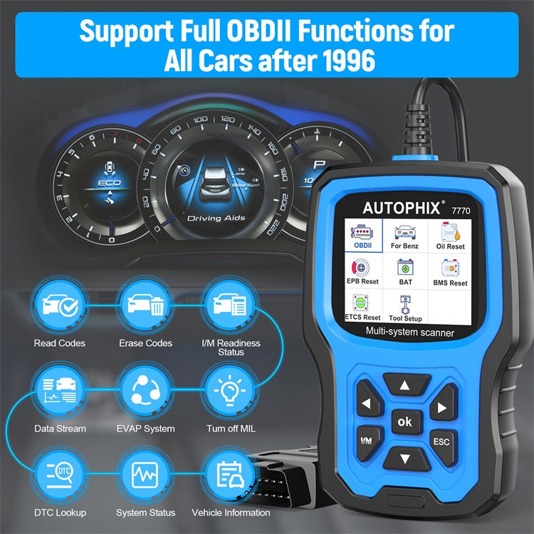 AUTOPHIX 7770 For Mercedes Benz Car Full System OBDII Diagnostic Tool Maintenance Tester - free shipping - PMC Jewellery - Order now!