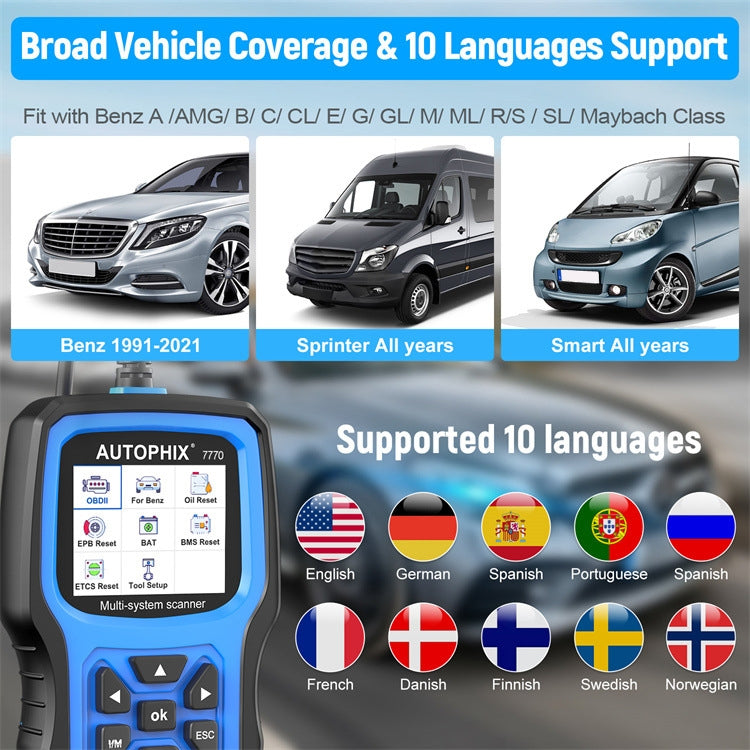 AUTOPHIX 7770 For Mercedes Benz Car Full System OBDII Diagnostic Tool Maintenance Tester - free shipping - PMC Jewellery - Order now!