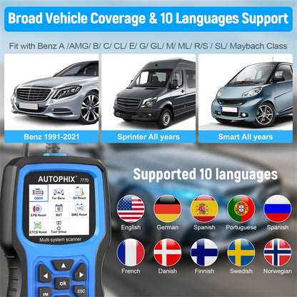 AUTOPHIX 7770 For Mercedes Benz Car Full System OBDII Diagnostic Tool Maintenance Tester - free shipping - PMC Jewellery - Order now!