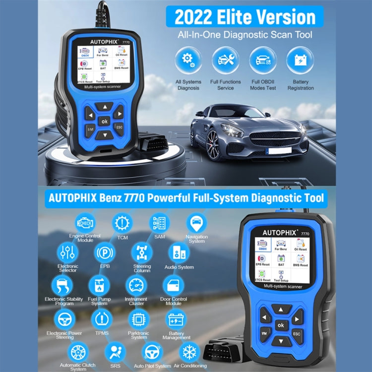 AUTOPHIX 7770 For Mercedes Benz Car Full System OBDII Diagnostic Tool Maintenance Tester - free shipping - PMC Jewellery - Order now!