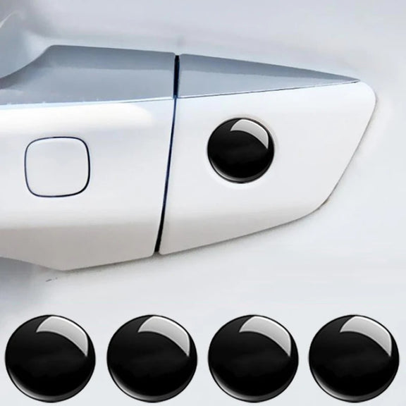 10pcs Car Modification Protection Keyhole Anti-Blocking Sticker(Carbon Fiber Black)