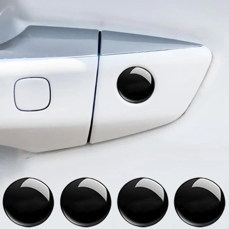 10pcs Car Modification Protection Keyhole Anti-Blocking Sticker(Carbon Fiber Black)
