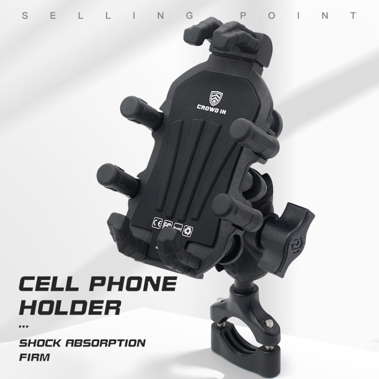 Outdoor Motorcycle Aluminum Alloy Shock-absorbing Mobile Phone Holder(Handlebar Model) - Holder by PMC TechLife | Online Shopping South Africa | PMC TechLife | Buy Now Pay Later Mobicred