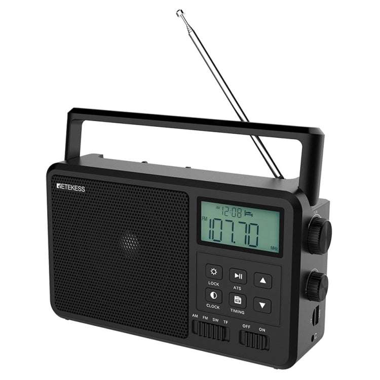 Retekess TR638 LCD Digital Display Full-Band Bluetooth FM Radio Support External Antenna(US Plug) - free shipping - PMC Jewellery - Order now!