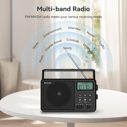 Retekess TR638 LCD Digital Display Full-Band Bluetooth FM Radio Support External Antenna(US Plug) - free shipping - PMC Jewellery - Order now!