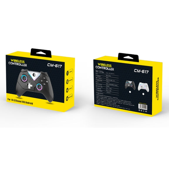 CM-617  Wireless Bluetooth Game Controller for Switch / Android / IOS / PC / Smart TV(Colorful Black)
