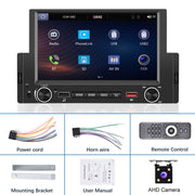 6.2 Inch MP5 Player Single Butt Universal Wired CarPlay Car Monitor, Model: Standard+AHD Camera