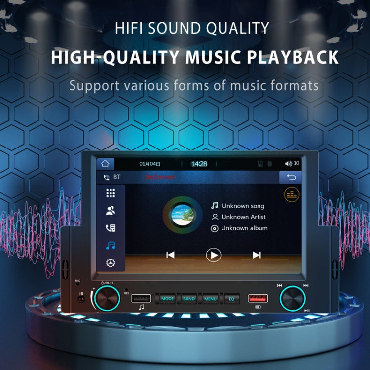 6.2 Inch MP5 Player Single Butt Universal Wired CarPlay Car Monitor, Model: Standard+12 Light Camera - Car MP3 & MP4 & MP5 by PMC TechLife | Online Shopping South Africa | PMC TechLife | Buy Now Pay Later Mobicred