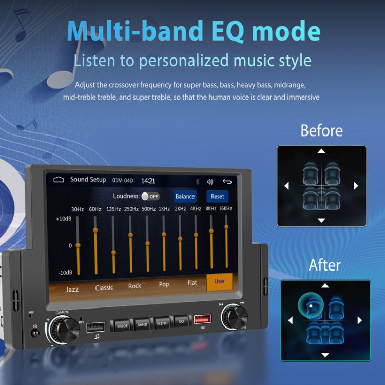 6.2 Inch MP5 Player Single Butt Universal Wired CarPlay Car Monitor, Model: Standard+AHD Camera