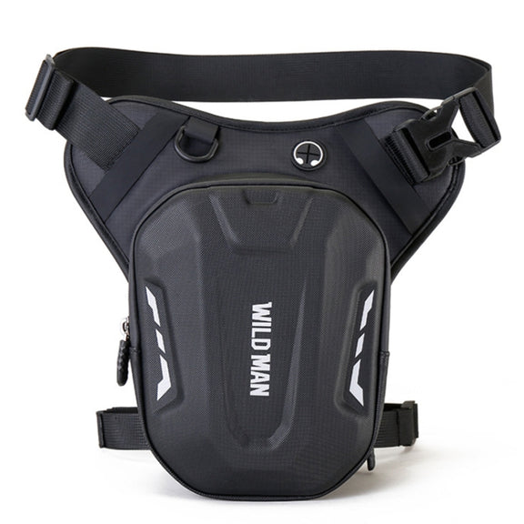 WILD MAN L1 3L Outdoor Motorcycle Riding Hard Shell Waist Bag Sports Cross-body Bag(Black)