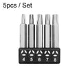 5pcs / Set Triangular Plum Blossom Chrome Vanadium Steel Bit Set Appliance Repair Electrical Drill Accessories With Magnetic - Drill & Drill Bits by PMC TechLife | Online Shopping South Africa | PMC TechLife | Buy Now Pay Later Mobicred