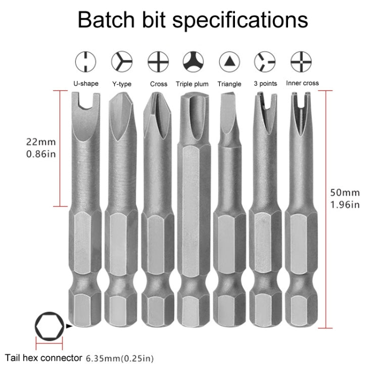 4pcs / Set U-Shaped Chrome Vanadium Steel Bit Set Appliance Repair Electrical Drill Accessories With Magnetic