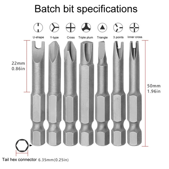 4pcs / Set Triangle Chrome Vanadium Steel Bit Set Appliance Repair Electrical Drill Accessories With Magnetic