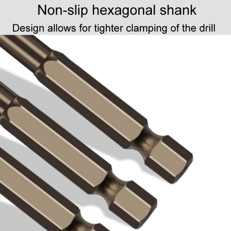 8mm Hexagonal Shank Spiral Flute Cross Alloy Drill Bits Glass Tile Four Edge Drivers
