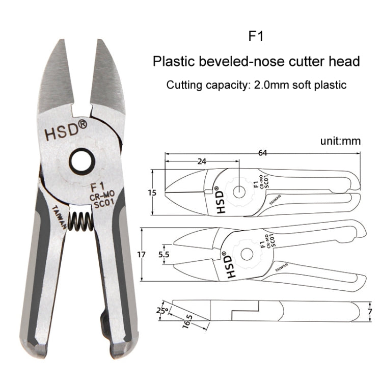 HSD F1 Pneumatic Scissor Blade Cutting Metal Plastic Model Shears Tool - free shipping - PMC Jewellery - Order now!