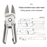 HSD F1 Pneumatic Scissor Blade Cutting Metal Plastic Model Shears Tool