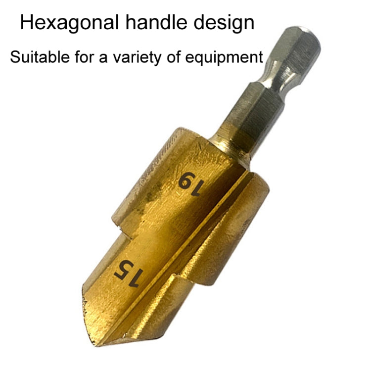 Hexagonal Shank PPR Step Drill Bits Leak Repairing And Connecting Tools, Model: #25