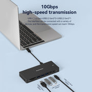 Blueendless 12-In-1 HD Multifunctional Docking Station 10Gbps Splitter With Switch(8K+4K HDMI x 2)