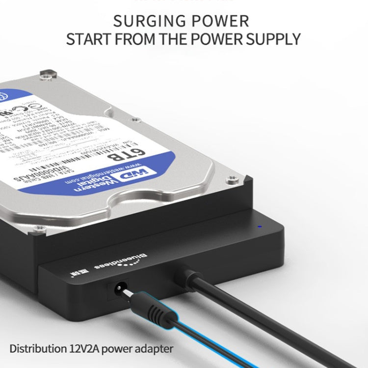 Blueendless US35 USB3.0 To SATA Adapter 2.5 / 3.5-Inch Hard Drive SSD Reader, Spec: USB3.0 EU Plug - free shipping - PMC Jewellery - Order now!
