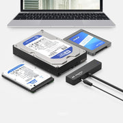 Blueendless US35 USB3.0 To SATA Adapter 2.5 / 3.5-Inch Hard Drive SSD Reader, Spec: USB3.0 EU Plug