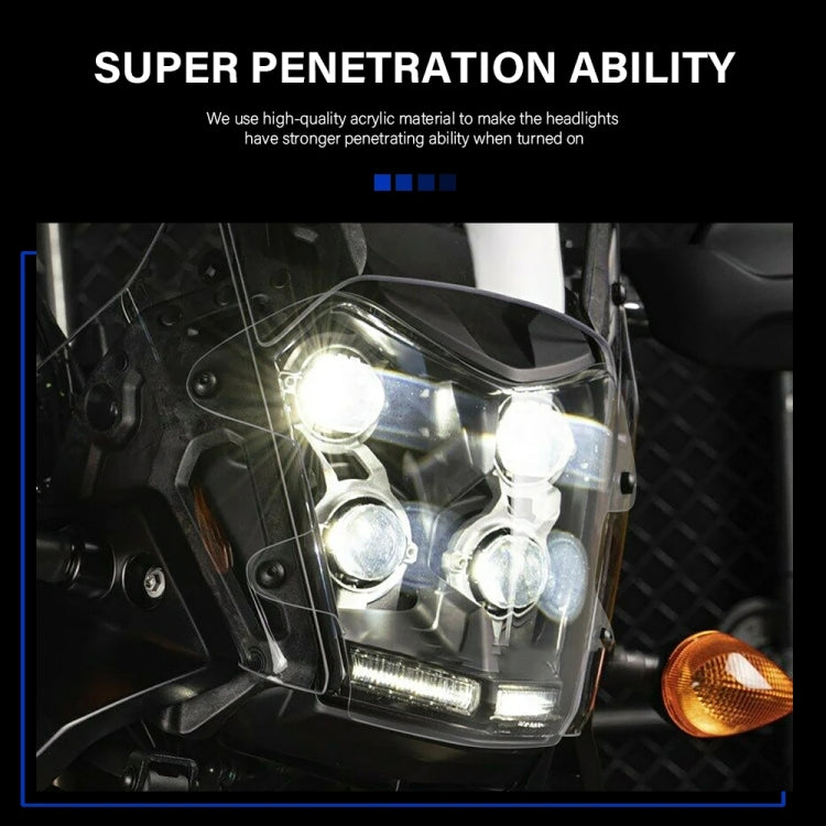 For Yamaha Tenere 700 Headlight Acrylic Protective Cover(Fluorescent Green) - Ornamental Parts by PMC TechLife | Online Shopping South Africa | PMC TechLife | Buy Now Pay Later Mobicred