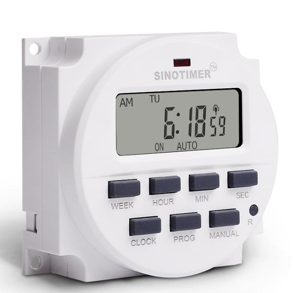 SINOTIMER TM618SH  1 Second Interval Digital LCD Timer Switch Programmable Time Relay 110V