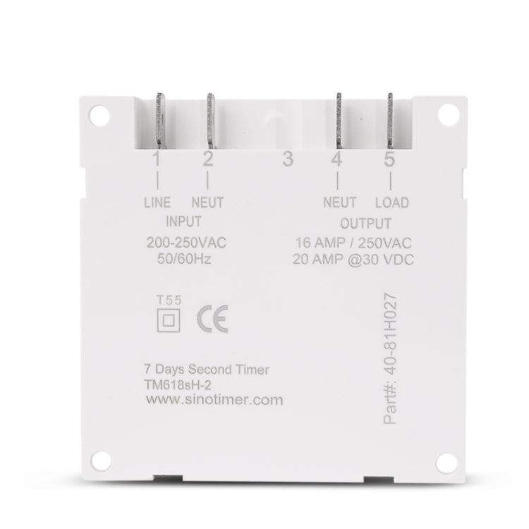 SINOTIMER TM618SH  1 Second Interval Digital LCD Timer Switch Programmable Time Relay 12V