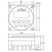 SINOTIMER TM618SH  1 Second Interval Digital LCD Timer Switch Programmable Time Relay 12V