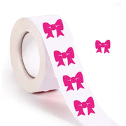 500pcs /Roll Pink Bow Tanning Sunbathing Stickers Self Adhesive Body Stickers