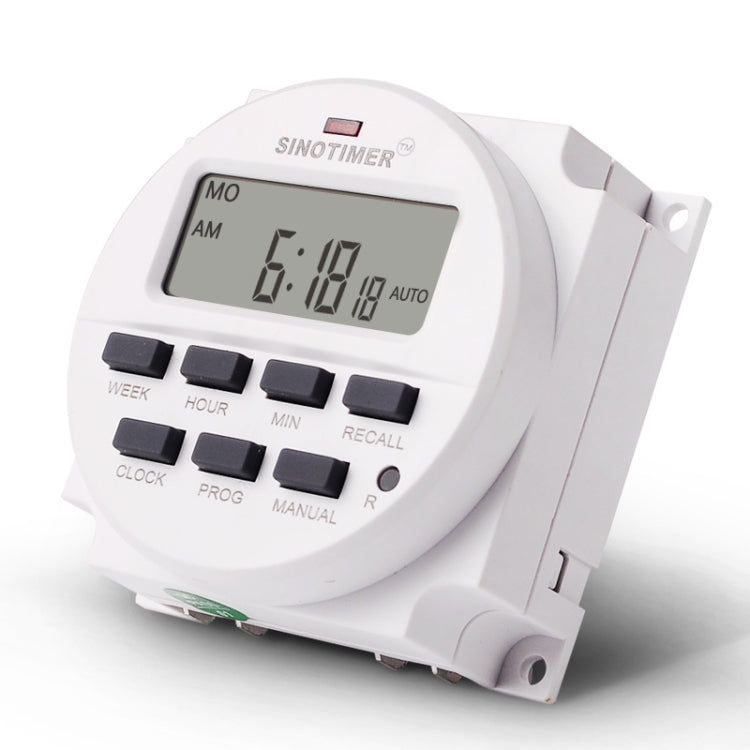 SINOTIMER TM618N-2 220V 7 Days Weekly Programmable Digital Electronic Timer Switch - free shipping - PMC TechLife - Order now!