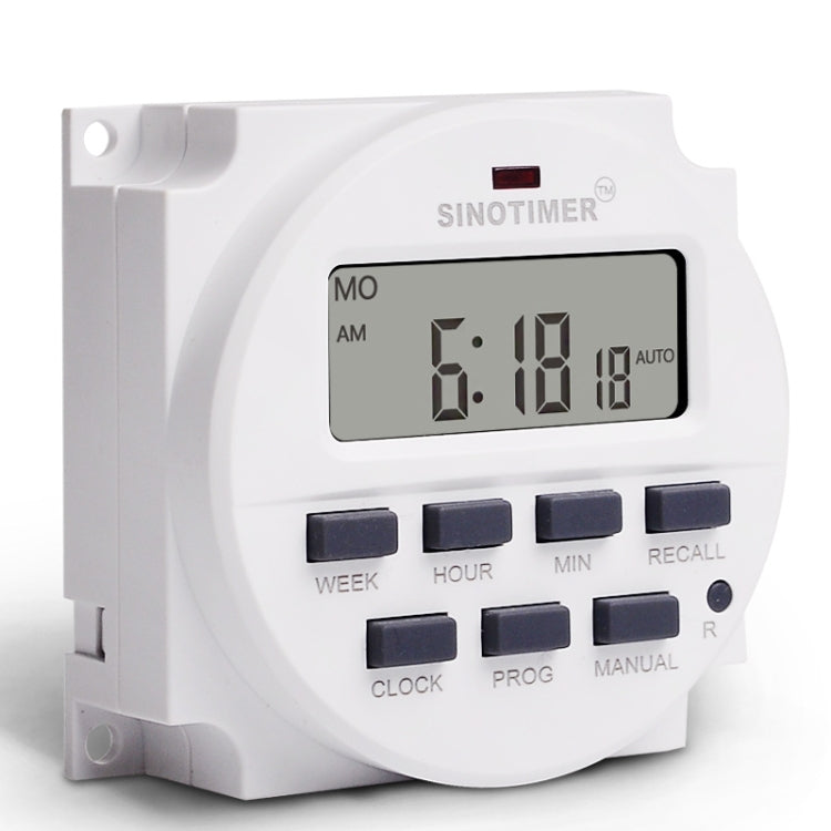 SINOTIMER TM618N-2 220V 7 Days Weekly Programmable Digital Electronic Timer Switch - free shipping - PMC TechLife - Order now!
