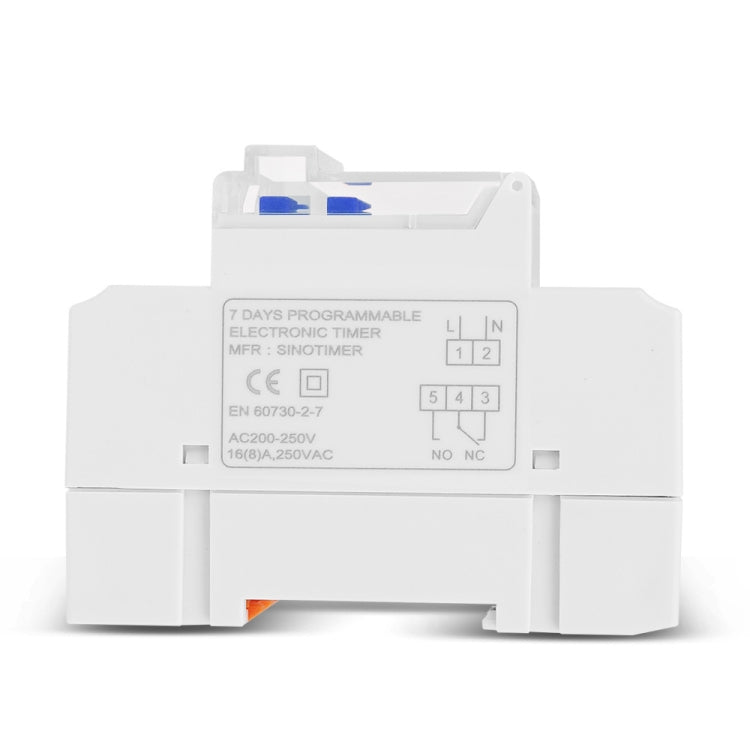 SINOTIMER TM919A-2 220V 16A Din Rail Mount Digital Timer Switch Microcomputer Weekly Programmable Time Relay Control