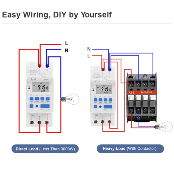 T SINOTIMER TM919A-5V 16A Din Rail Mount Digital Timer Switch Microcomputer Weekly Programmable Time Relay Control