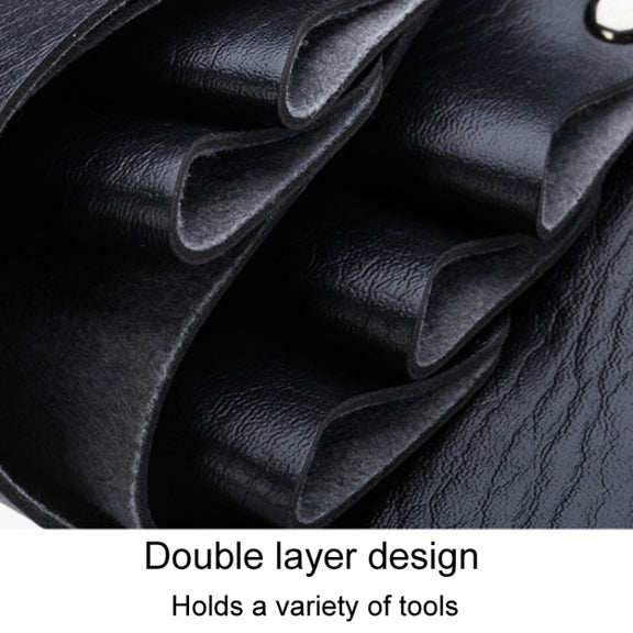 Hairdresser Hairdressing Tool Belt Bag Salon Hair Cutting Scissors Organizer(Black)
