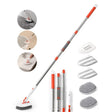 Shower Cleaning Brush With 52 Inch Adjustable Handle Tub Tile Scrubber Brush, Spec: Set 5 - free shipping - PMc TechLife - Order now!