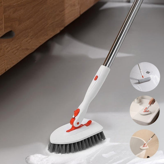 Shower Cleaning Brush With 52 Inch Adjustable Handle Tub Tile Scrubber Brush, Spec: Set 1