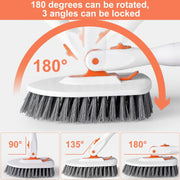 Shower Cleaning Brush With 52 Inch Adjustable Handle Tub Tile Scrubber Brush, Spec: Set 5