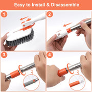 Shower Cleaning Brush With 52 Inch Adjustable Handle Tub Tile Scrubber Brush, Spec: Set 3
