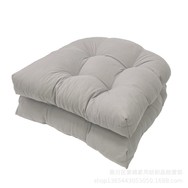 1pair 48 x 48cm Garden Patio Rattan Chair Water-resistant Cushion Thick Soft Sofa Cushion(Light Grey)