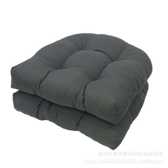 1pair 48 x 48cm Garden Patio Rattan Chair Water-resistant Cushion Thick Soft Sofa Cushion(Dark Gray)