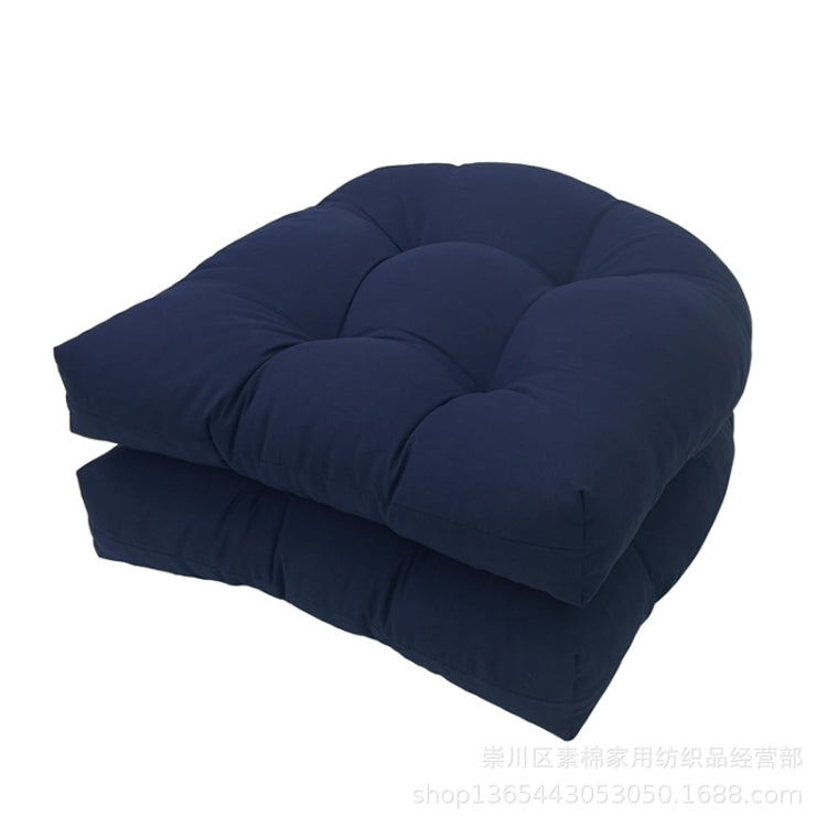 1pair 48 x 48cm Garden Patio Rattan Chair Waterproof Cushion Thick Soft Sofa Cushion(Navy Blue) - Cushions & Pillows by PMC Jewellery | Online Shopping South Africa | PMC Jewellery | Buy Now Pay Later Mobicred