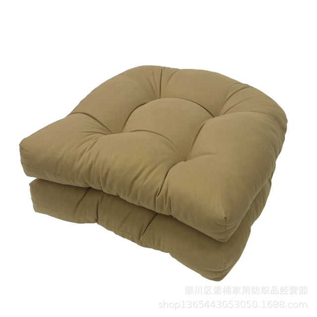 1pair 48 x 48cm Garden Patio Rattan Chair Water-resistant Cushion Thick Soft Sofa Cushion(Light Brown)