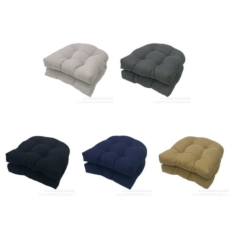 1pair 48 x 48cm Garden Patio Rattan Chair Waterproof Cushion Thick Soft Sofa Cushion(Navy Blue) - Cushions & Pillows by PMC Jewellery | Online Shopping South Africa | PMC Jewellery | Buy Now Pay Later Mobicred