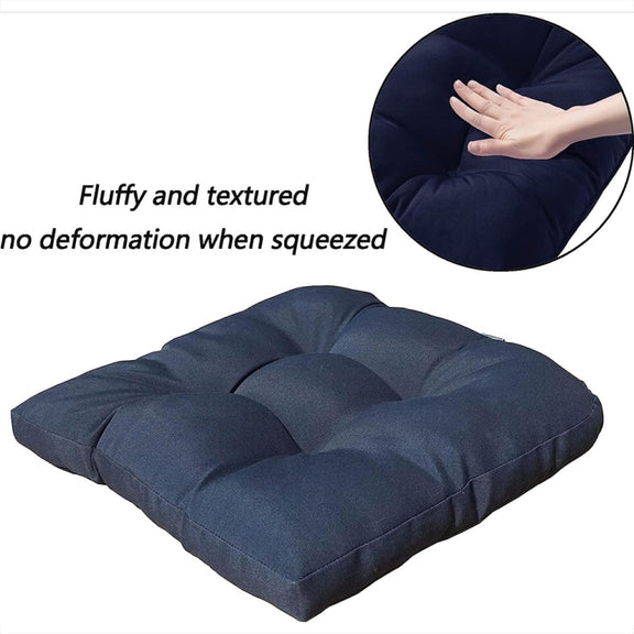 1pair 48 x 48cm Garden Patio Rattan Chair Water-resistant Cushion Thick Soft Sofa Cushion(Light Brown)